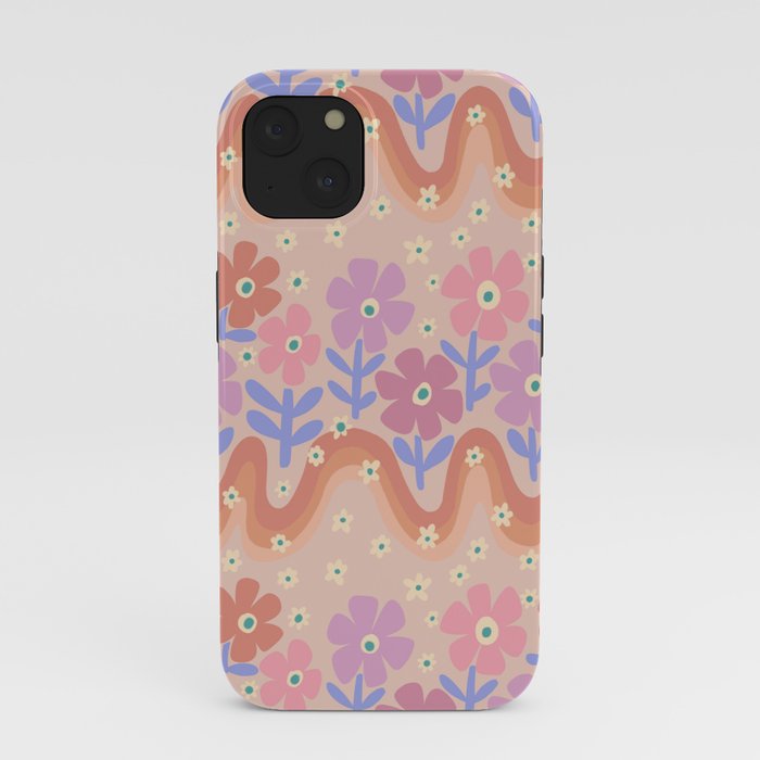 70s Retro Floral vibe iPhone Case