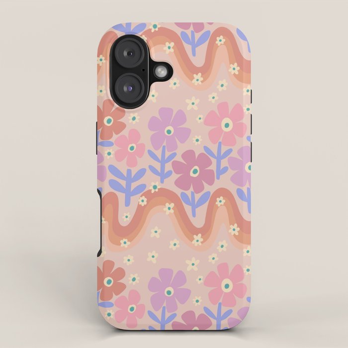 70s Retro Floral vibe iPhone Case