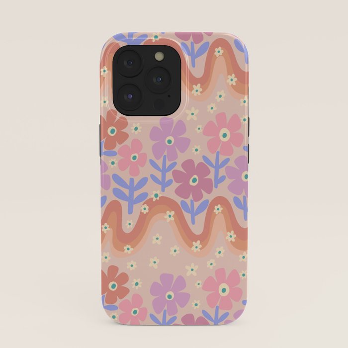 70s Retro Floral vibe iPhone Case