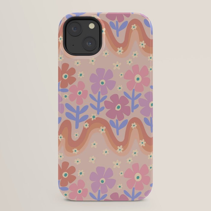 70s Retro Floral vibe iPhone Case