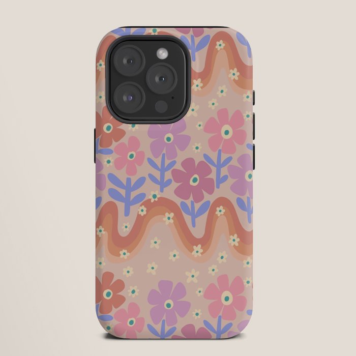70s Retro Floral vibe iPhone Case