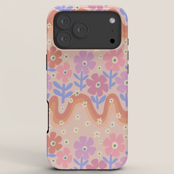 70s Retro Floral vibe iPhone Case