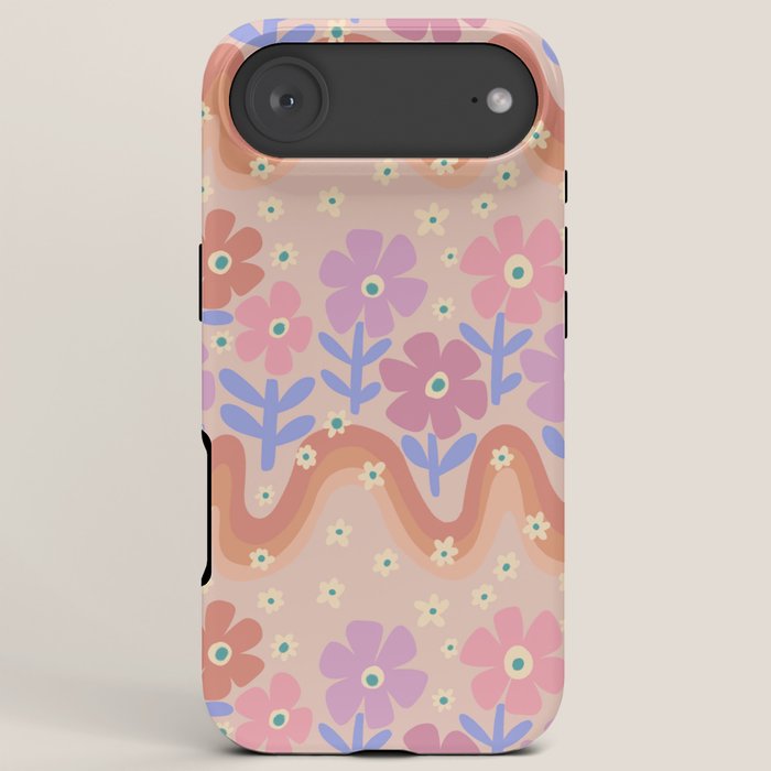 70s Retro Floral vibe iPhone Case