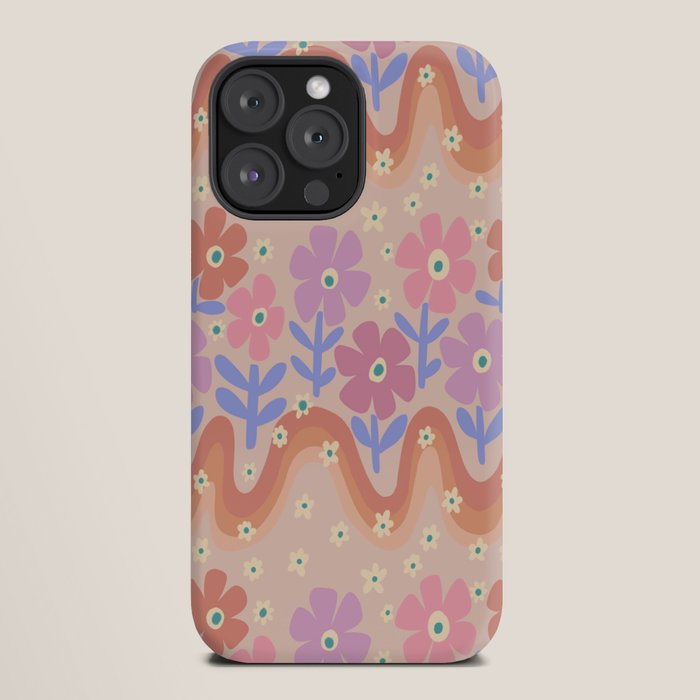 70s Retro Floral vibe iPhone Case