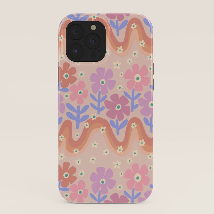 70s Retro Floral vibe iPhone Case