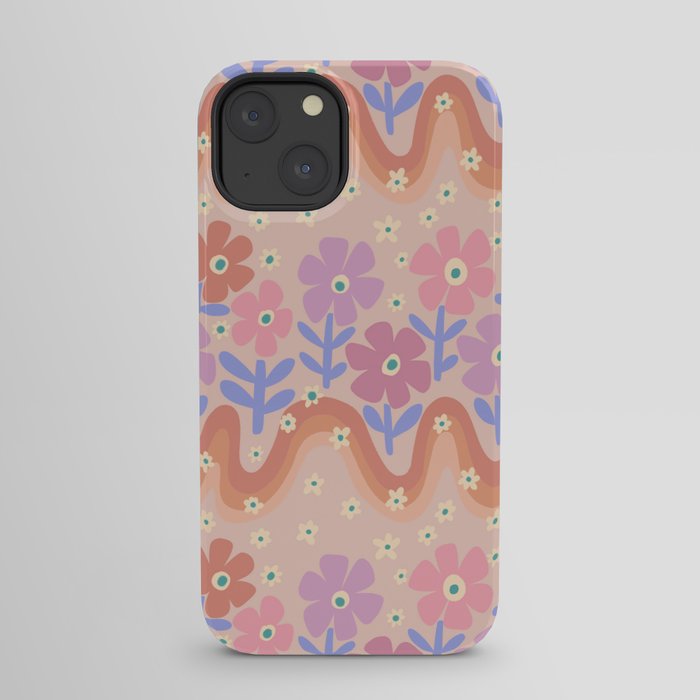 70s Retro Floral vibe iPhone Case