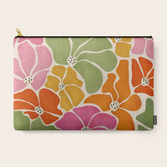 70's Florals Carry All Pouch