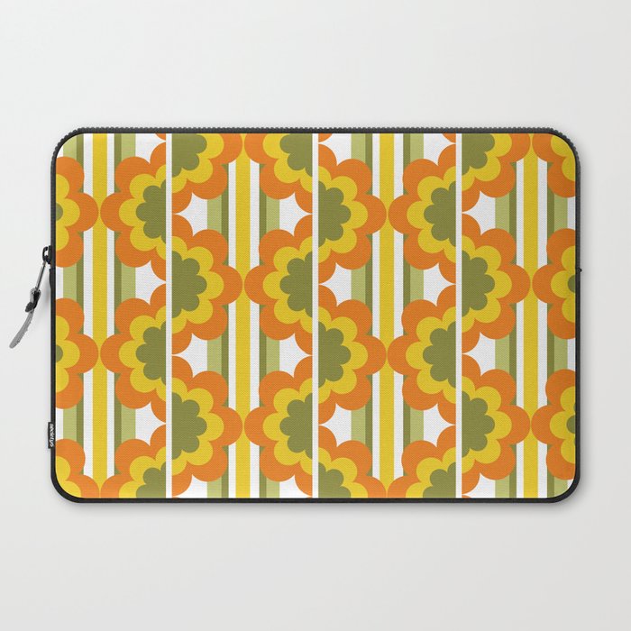 70's Summer' Orange Yellow Green Laptop Sleeve