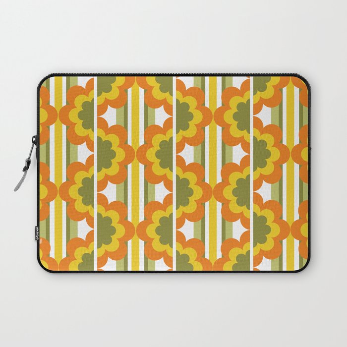 70's Summer' Orange Yellow Green Laptop Sleeve
