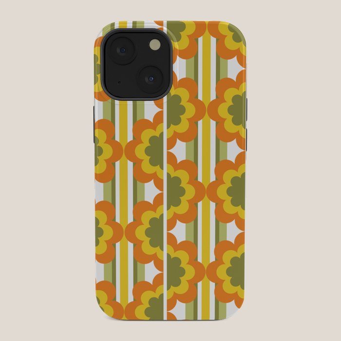 70's Summer' Orange Yellow Green iPhone Case