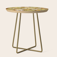 70s Retro Flower Power boho pattern Side Table