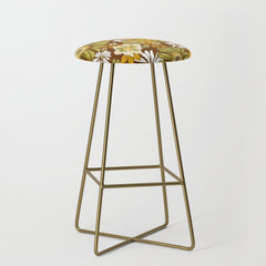 70s Retro Flower Power boho pattern Stool