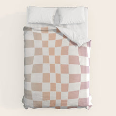 2014 gradient checked warp Duvet Cover