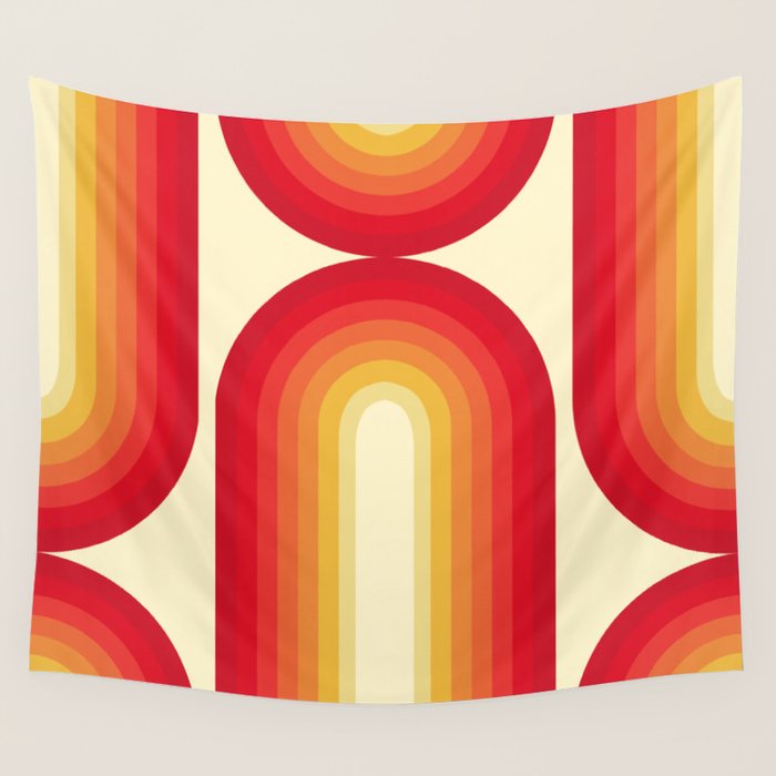 70s Retro Sun Wall Tapestry