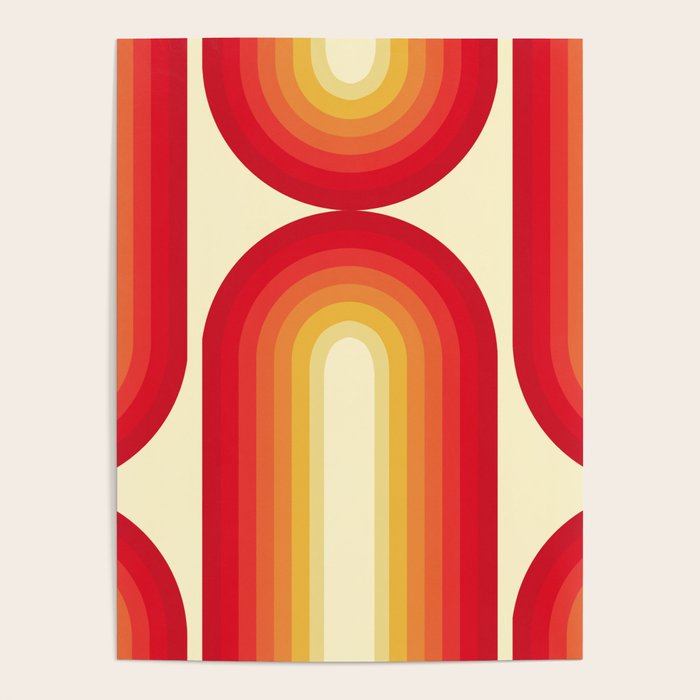 70s Retro Sun Poster
