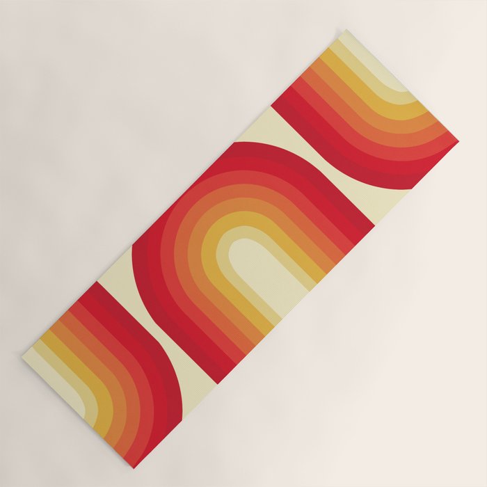70s Retro Sun Yoga Mat