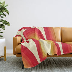 70s Retro Sun Throw Blanket
