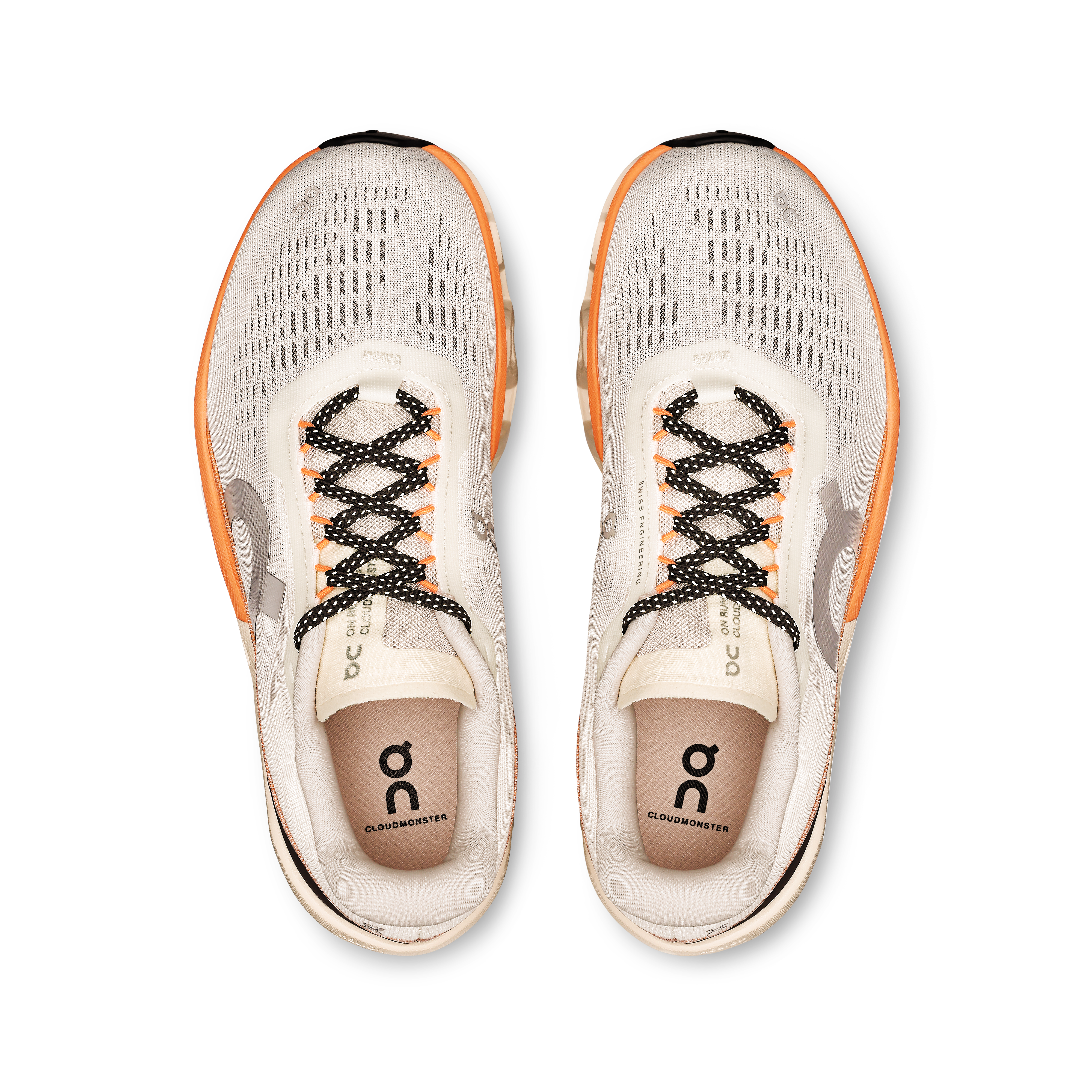 On Running Women's Cloudmonster 2 Shoes - Ivory / Tangerine