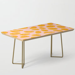 70s retro yellow smile face illustration  Coffee Table
