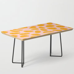 70s retro yellow smile face illustration  Coffee Table