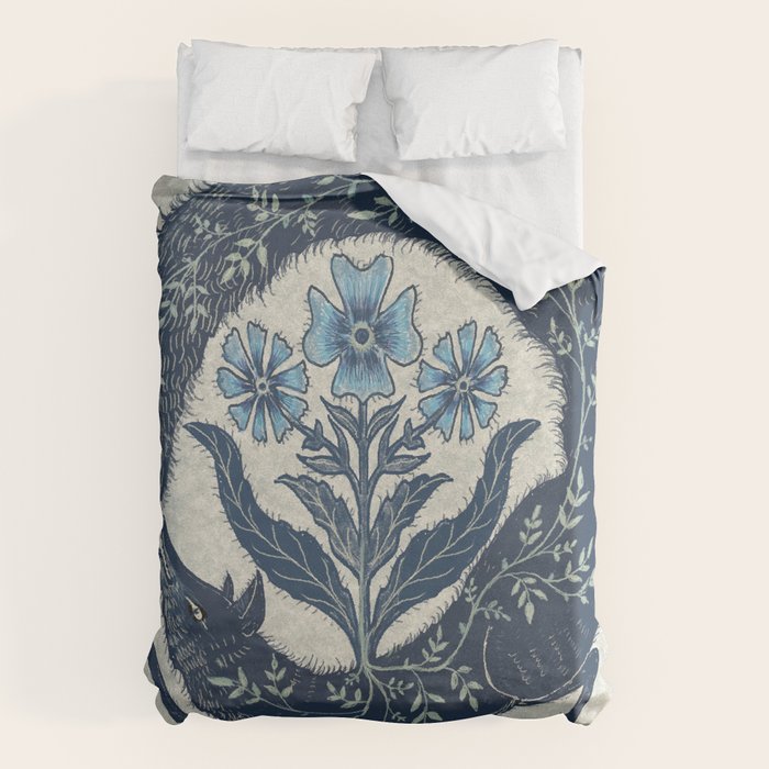 A Fox Chasing Its Tail Duvet Cover