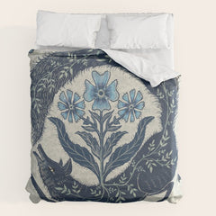 A Fox Chasing Its Tail Duvet Cover