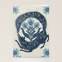 A Fox Chasing Its Tail Stationery Card