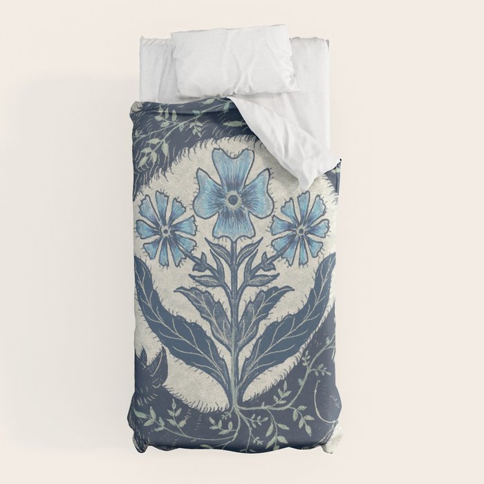 A Fox Chasing Its Tail Duvet Cover