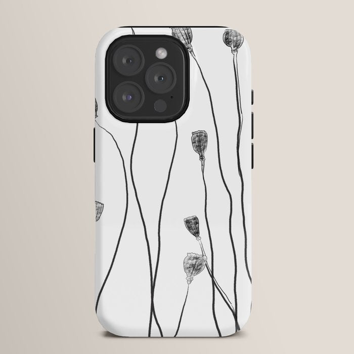 A group of poppy heads iPhone Case