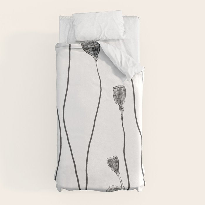 A group of poppy heads Duvet Cover