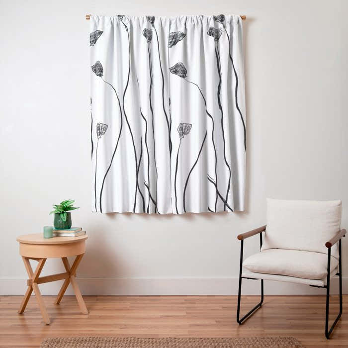 A group of poppy heads Window Curtain