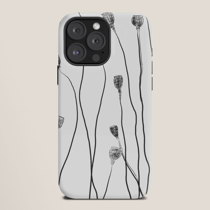 A group of poppy heads iPhone Case