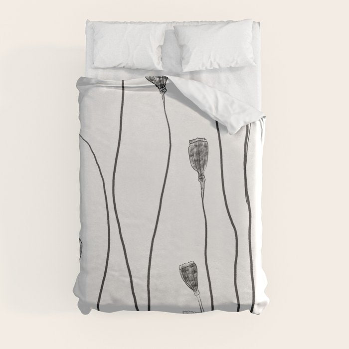 A group of poppy heads Duvet Cover