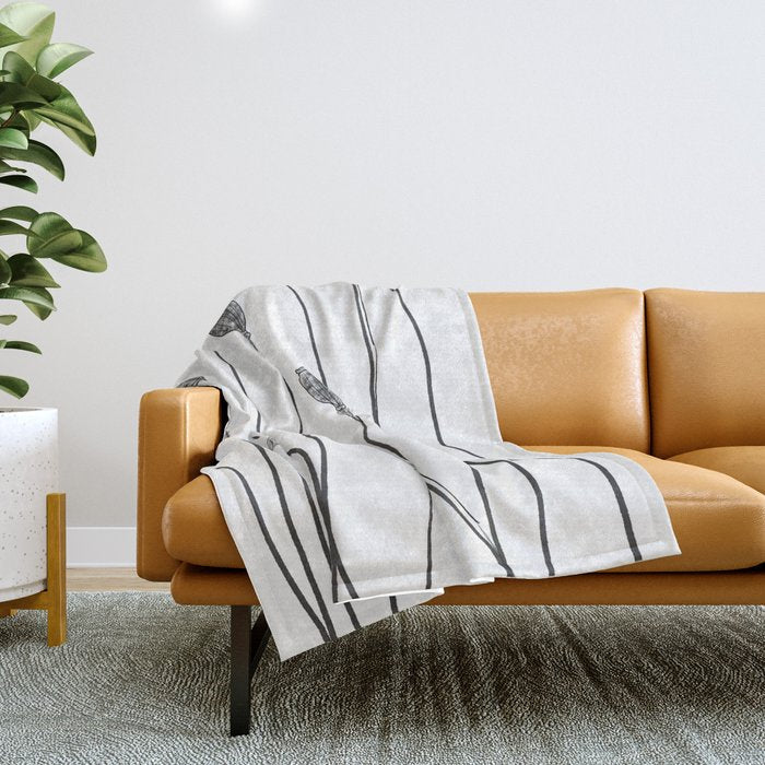 A group of poppy heads Throw Blanket