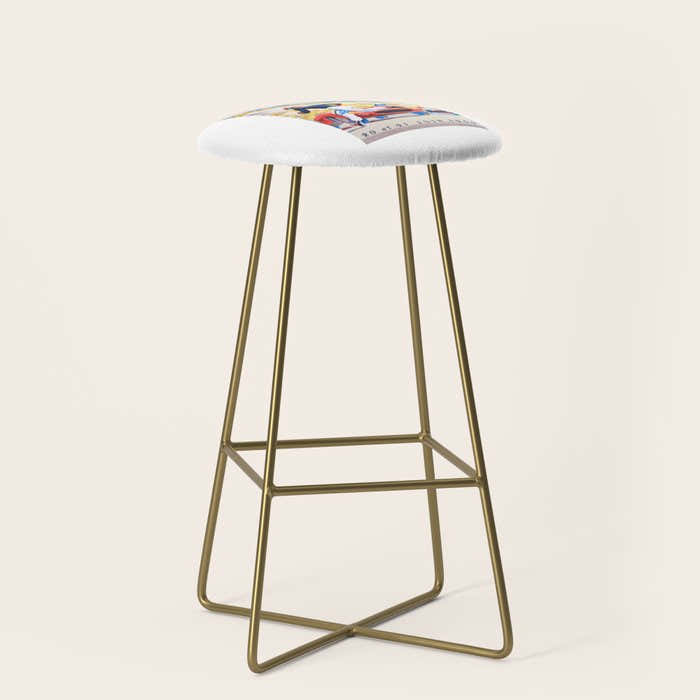 1959 24 Hours of Le Mans Race Poster Stool
