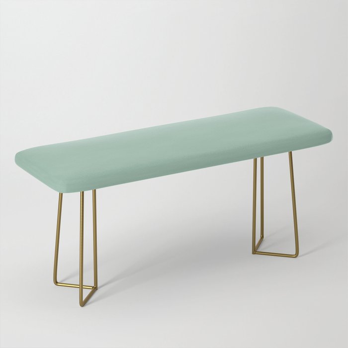1950s Mint Green Solid Bench