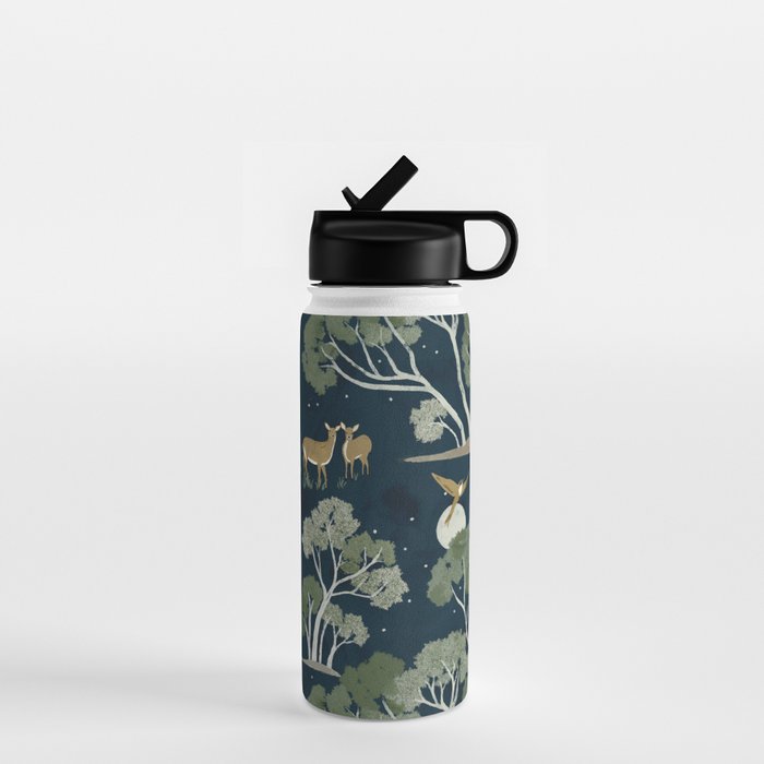 A Forest Awakens Full Moon Water Bottle
