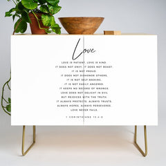 1 Corinthians 13 Love Is Patient Love Is Kind Love Never Fails Bible Verse Print Scripture Christian Credenza