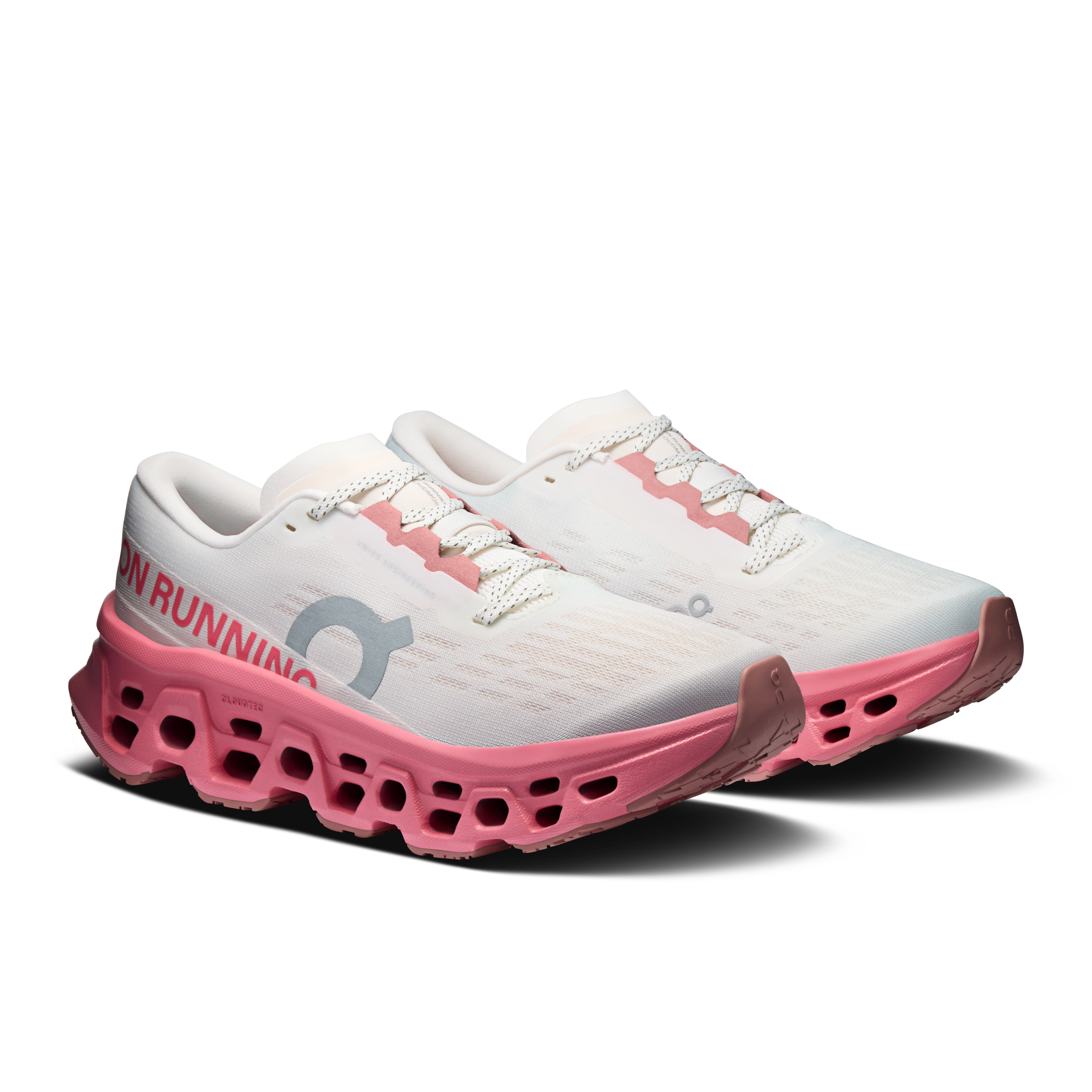 On Running Women's Cloudmonster 3 Shoes - Ivory / Camellia