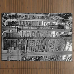 A Book Lover's Dream - Cincinnati Public Library black and white photographs / black and white photo Outdoor Rug
