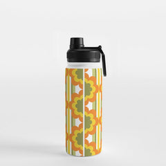 70's Summer' Orange Yellow Green Water Bottle