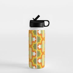 70's Summer' Orange Yellow Green Water Bottle