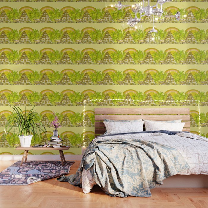 a frame simple living // banana pancakes // retro surf art by surfy birdy Wallpaper