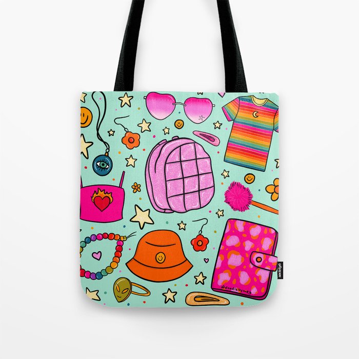 90's Things Print Tote Bag