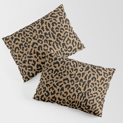 2000s leopard-black on tan Pillow Sham