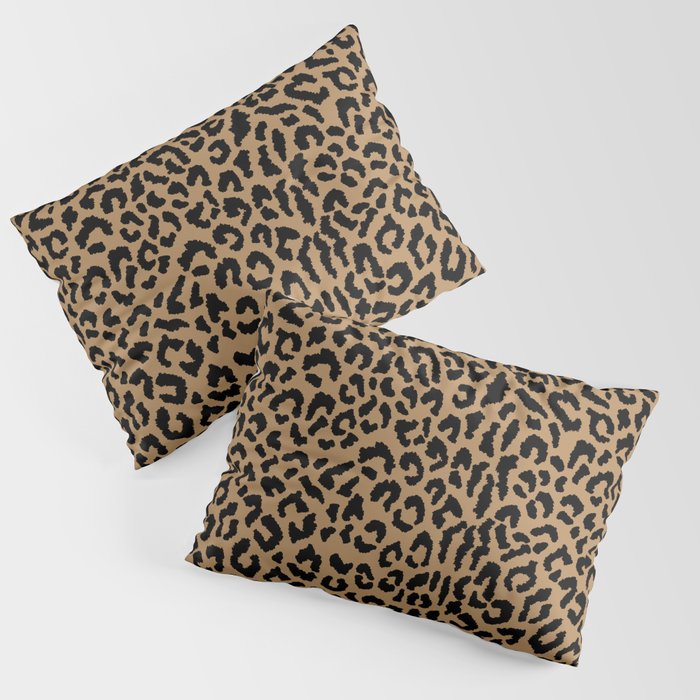 2000s leopard-black on tan Pillow Sham