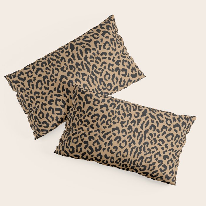 2000s leopard-black on tan Pillow Sham