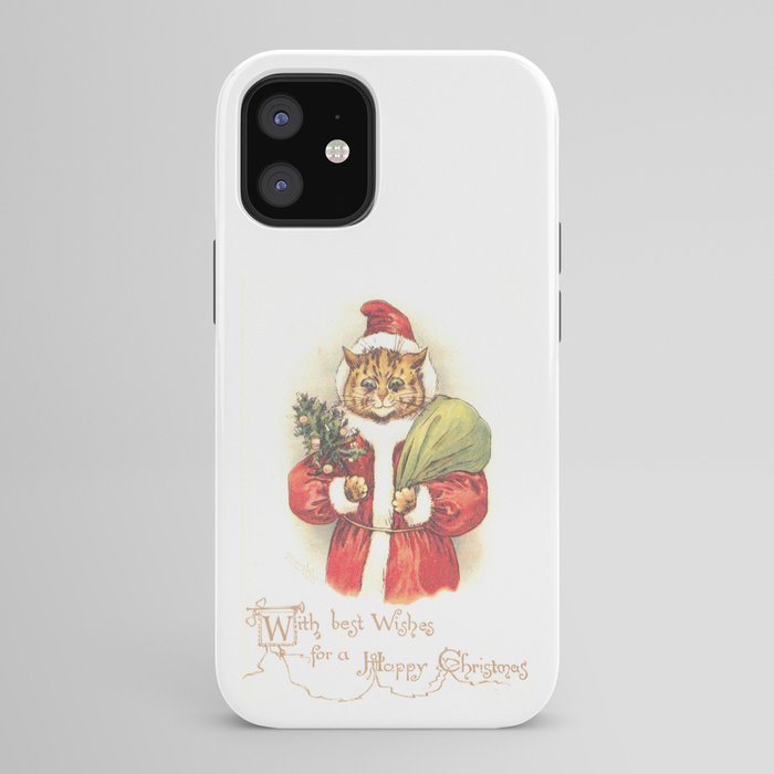 Father Christmas Cat' by Louis Wain iPhone Case