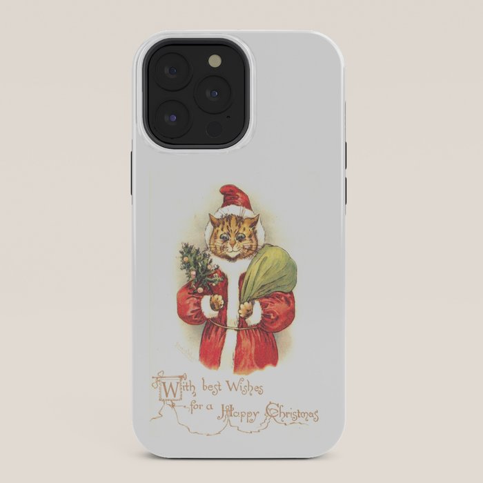 Father Christmas Cat' by Louis Wain iPhone Case