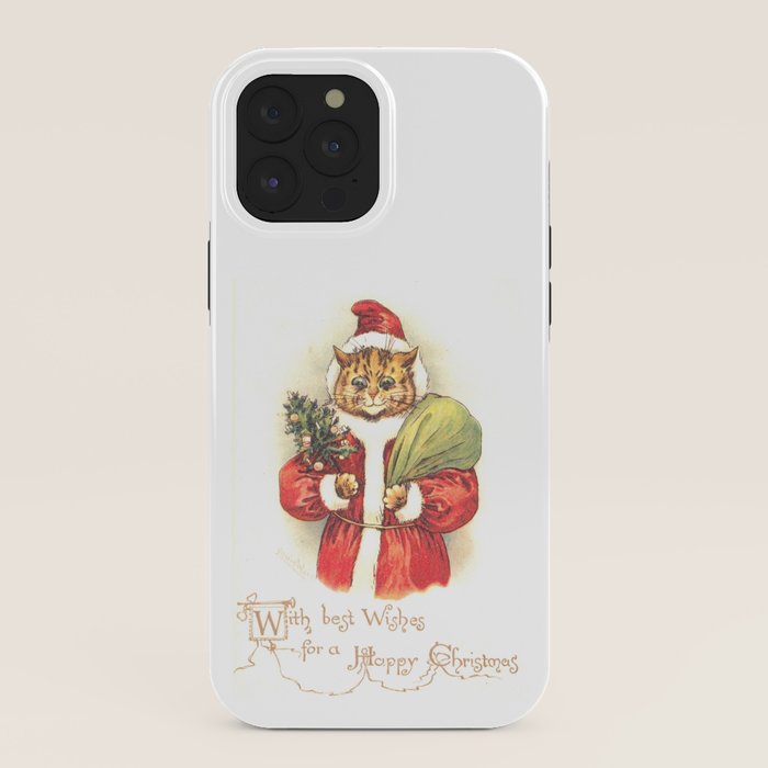 Father Christmas Cat' by Louis Wain iPhone Case